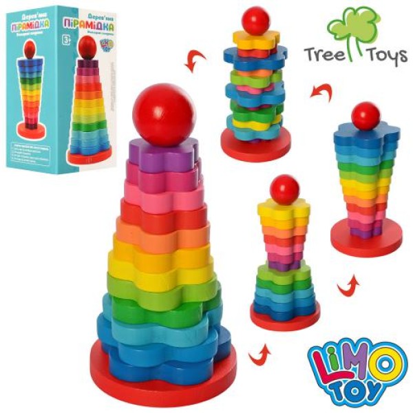 Деревянная игрушка Пирамидка MD 1183