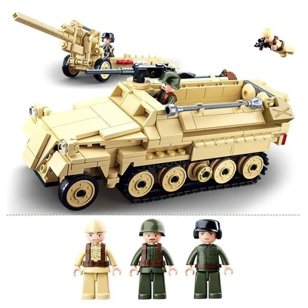 Конструктор Sluban M38-B0695 Армія, WW2 Друга світова війна, військова техніка 460 деталей