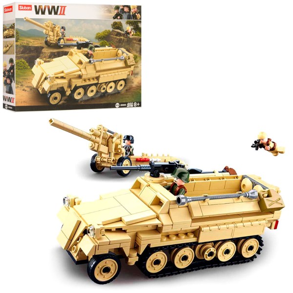 Конструктор Sluban M38-B0695 Армія, WW2 Друга світова війна, військова техніка 460 деталей