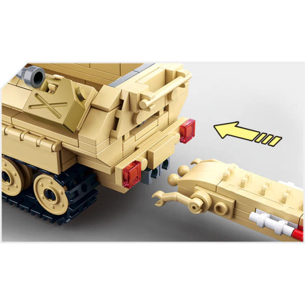 Конструктор Sluban WWII M38-B0695 Немецкий БТР Sd.Kfz. 251 и пушка, 460 дет.