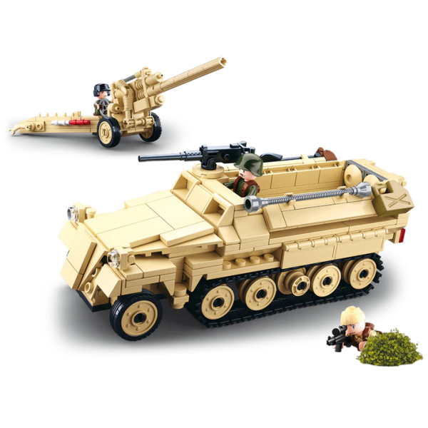 Конструктор Sluban WWII M38-B0695 Немецкий БТР Sd.Kfz. 251 и пушка, 460 дет.
