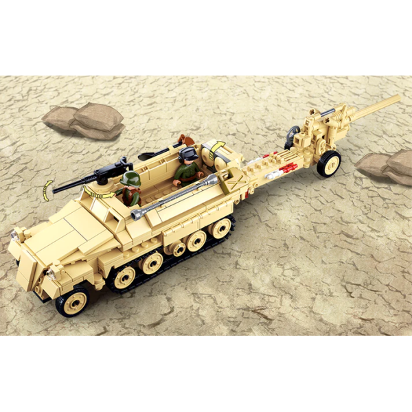 Конструктор Sluban WWII M38-B0695 Немецкий БТР Sd.Kfz. 251 и пушка, 460 дет.