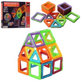 Конструктор магнитный, 30 деталей, FK662