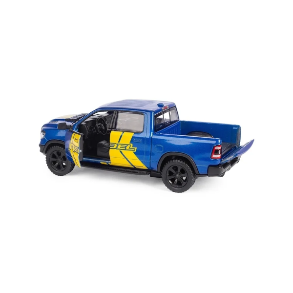 Машинка металлическая Kinsmart 1:46 Dodge RAM 1500 Livery Edition 2019 (инерционная, двери открываются, синяя KT5413WF)