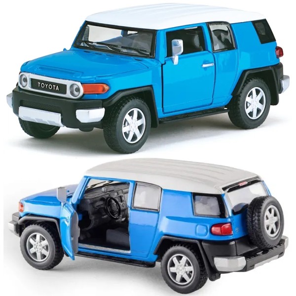 Металлическая машинка Kinsmart 1:36 Toyota FJ Cruiser KT5343W, инерционная в коробке / цвет Синий