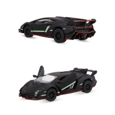 Металева машинка Kinsmart 1:36 Matte Lamborghini Veneno, інерційна, чорна, KT5370W