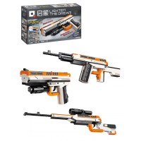 Конструктор Qman Пистолет, автомат, винтовка (3 в 1) 273 деталей 42109