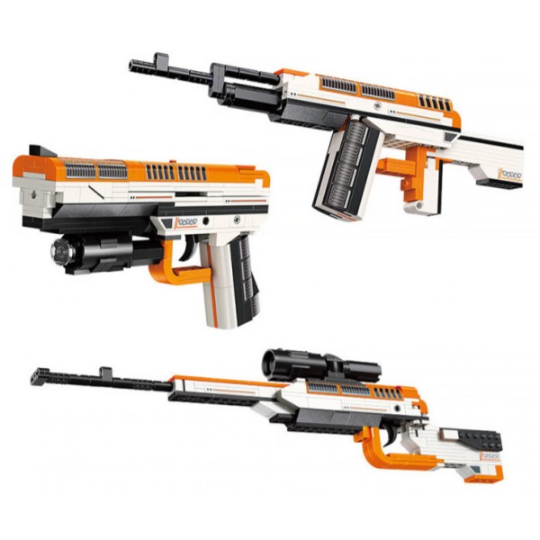 Конструктор Qman Пистолет, автомат, винтовка (3 в 1) 273 деталей 42109