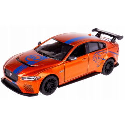 Металлическая машинка Kinsmart 1:38 Jaguar SV Project 8 Livery Edition KT5416WF, инерционная / Оранжевый