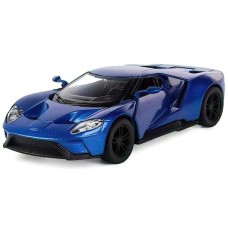 Машинка металлическая Kinsmart 1:38 2017 Ford GT инерционная, двери открываются KT5391W / Синий