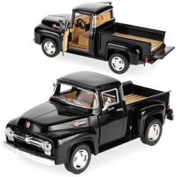 Машинка металлическая Kinsmart 1:38 Ford F-100 Pickup 1956 инерционная, KT5385W цвет Черный