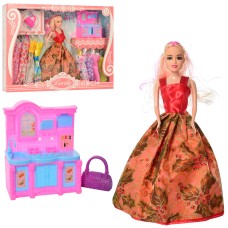 Лялька з нарядом 1035A-4 сукні ,меблі та аксесуари