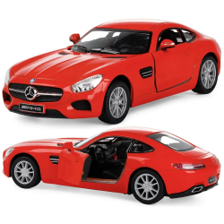 Машинка металлическая Kinsmart 1:36 Mercedes-AMG GT инерционная, двери открываются KT5388W / Красный