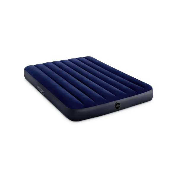 Матрас надувной Intex 64758 Classic Downy 137×191×25 см, полуторный, велюровый, Fiber-Tech