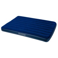 Матрац надувний Intex 64758 Classic Downy 137×191×25 см, полуторний, велюровий, Fiber-Tech