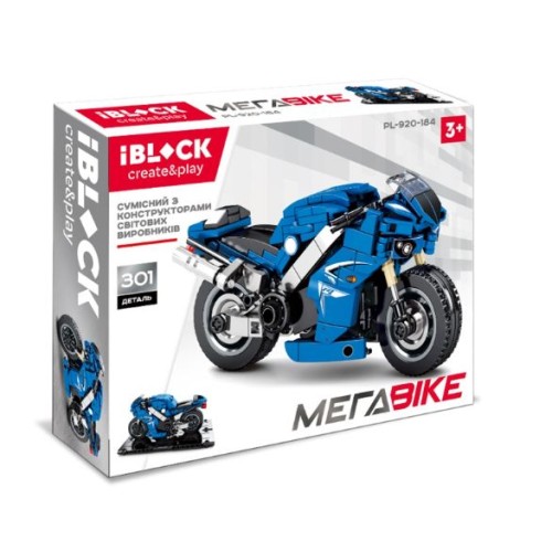 Конструктор IBLOCK PL-920-184 МЕГАBIKE, 301деталь