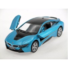 Машинка металлическая Kinsmart 1:36 BMW i8 в обвесе KT5379W инерционная, цвет Голубой