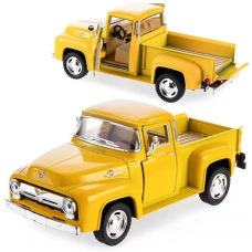 Машинка металлическая Kinsmart 1:38 Ford F-100 Pickup 1956 инерционная, KT5385W цвет Жёлтый.