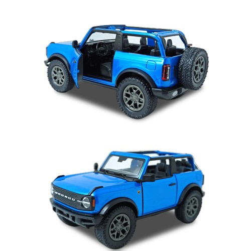 Машинка металева Kinsmart 1:34 2022 Ford Bronco (Open Top) KT5438WA інерційна, двері відчиняються / Синій