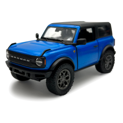 Машинка металлическая Kinsmart 1:34 2022 Ford Bronco (Hard Top) KT5438WB инерционная, дверь открывается / цвет Синий