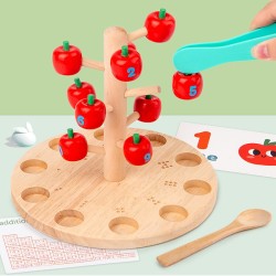Деревянная игрушка для обучения по методу Монтессори 2710 Яблочное Дерево Счета: Развлечения с Числами