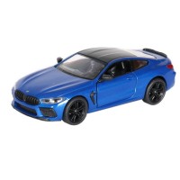 Машинка металлическая Kinsmart 1:38 BMW M8 Competition Coupe KT5425W инерционная, дверь открывается / синий