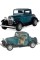 Металлическая машинка Kinsmart 1:34 1932 Ford 3-Window Coupe KT5332W / Зелёный