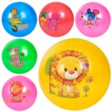 М'яч дитячий MS 3616 (240шт) 9 дюймів, малюнок, ПВХ, 57-62г, 5 кольорів (мікс видів), 10шт у кул.