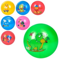М'яч дитячий MS 3615 (240шт) 9 дюймів, малюнок, ПВХ, 57-62г, 5 кольорів (мікс видів), 10шт у кул.