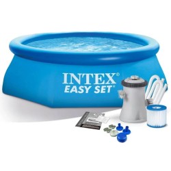 Бассейн надувной Intex Easy Set 244х61 см + фильтр-насос 1250 л/ч 28108