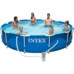 Басейн каркасний Intex 28212 NP 366×76 см, 6503 л, з фільтр-насосом 220–240 В