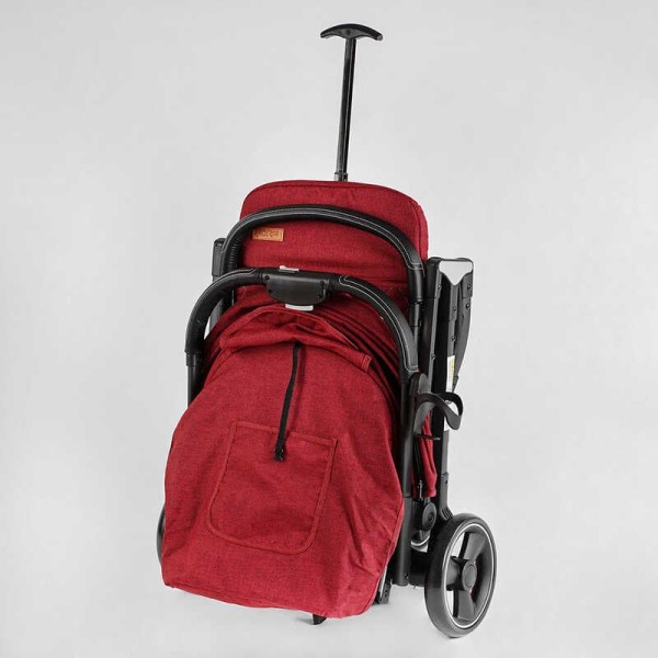 Візок прогулянковий дитячий "JOY" Comfort L-52304 колір ЧЕРВОНИЙ, рама сталь з алюмінієм, футкавер, підсклянник, телескопічна ручка