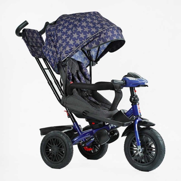 Велосипед 3-х кол. 8066/208-23 BestTrike "Perfetto" поворотне сидіння, колеса гумові надувні, кошик, фара музична, USB, Bluetooth, в коробці