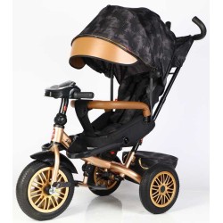 Велосипед 3-х кол. 8066/380-29 BestTrike "Perfetto" поворотне сидіння, колеса гумові безкамерні, кошик, фара музична, USB, Bluetooth, в коробці