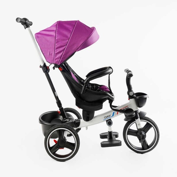 Велосипед 6390 – 17-502 BestTrike "Oscar" ПОВОРОТНЕ СИДІННЯ, КЕРМО СКЛАДАЄТЬСЯ, КОЛЕСА З ПРОГУМОВАНИМ PU, КОШИК, ТЕЛЕСКОПІЧНА РУЧКА