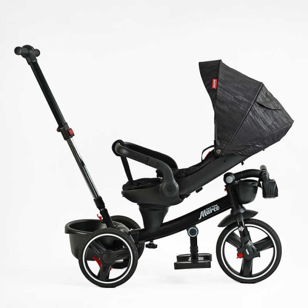 Велосипед 9155/365-12 BestTrike "Marco" поворотне сидіння, складне кермо, колеса з прогумованим PU, кошик, телескопічна ручка, фара музична