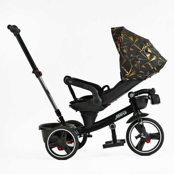 Велосипед 9155/390-07 BestTrike "Marco" поворотне сидіння, складне кермо, колеса з прогумованим PU, кошик, телескопічна ручка, фара музична