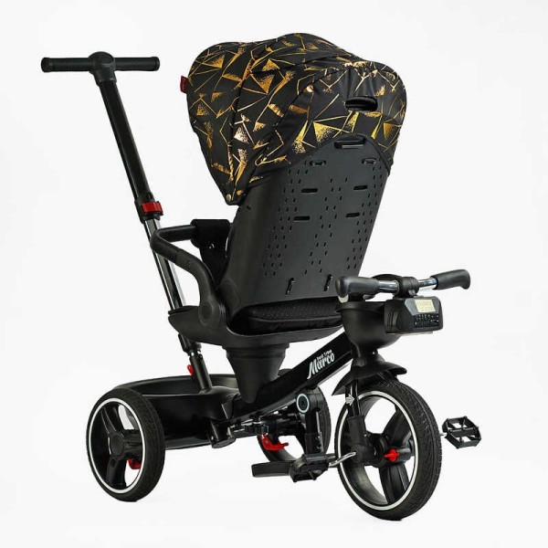 Велосипед 9155/390-07 BestTrike "Marco" поворотне сидіння, складне кермо, колеса з прогумованим PU, кошик, телескопічна ручка, фара музична