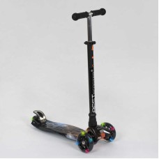 Самокат А 24662/779-1311 MAXI "Best Scooter" пластмасовий, 4 колеса PU, СВІТЛО, трубка керма алюмінієва, d = 12см, в коробці