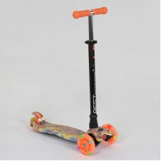 Самокат А 25597 /779-1340 MAXI "Best Scooter" пластмасовий, 4 колеса PU, СВІТЛО, трубка керма алюмінієва, d = 12 см, в коробці