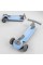 Самокат триколісний D-0885 (6) Best Scooter, БЛАКИТНИЙ, складане алюмінієве кермо, 3 колеса PU зі світлом, d = 120*35 мм