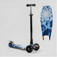 Самокат триколісний MAXI S - 11102 “Best Scooter”, кермо знімне, колеса PU зі світлом, переднє 130х25 мм, задні здвоєні 80х45 мм, в коробці