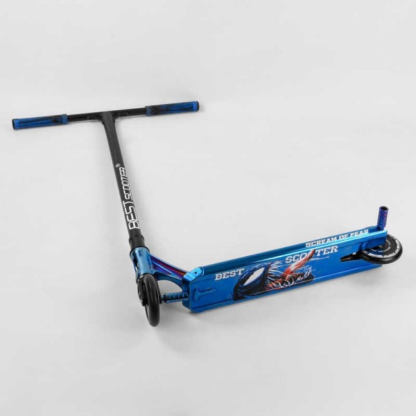 Самокат трюковий 44374 Best Scooter (4) "SIMBIOTE" HIC-система, ПЕГИ, алюмінієвий диск і дека, колеса 120 мм PU, ширина керма - 57 см, в коробці