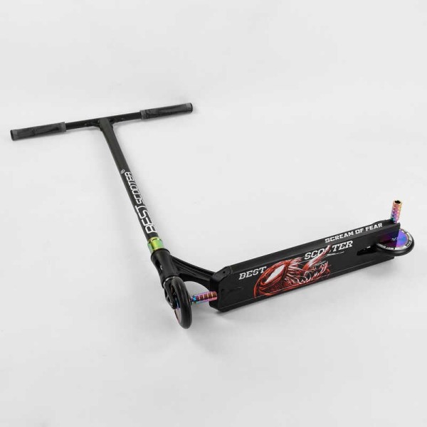 Самокат трюковий 97683 Best Scooter (4) "SIMBIOTE" HIC-система, ПЕГИ, алюмінієвий диск і дека, колеса 120 мм PU, ширина керма - 57 см, в коробці