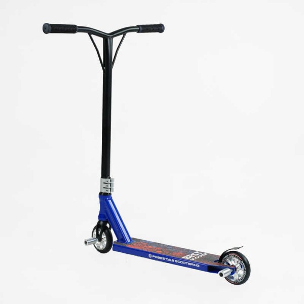 Самокат трюкових Best Scooter 50352 HIC-система, ПЕГИ, алюмінієвий диск і дека, колеса PU d-110 мм, ширина керма - 52 см, висота - 83 см, в коробці