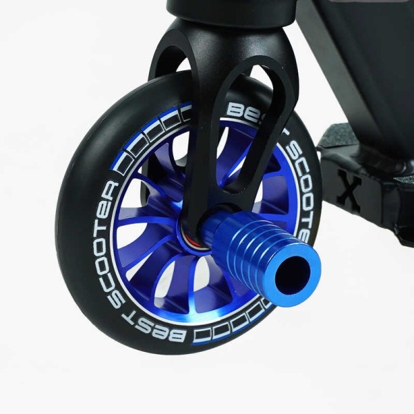 Самокат трюковий Best Scooter 54528 HIC-система, ПЕГИ, алюмінієвий диск та дека, колеса PU d-110мм, ширина керма-52см, висота - 83см, в коробці