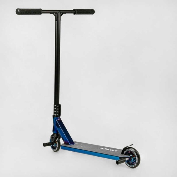 Самокат трюковий KR-71078 Best Scooter (4) "Kraken" HIC-система, ПЕГИ, алюмінієвий диск та дека, АНОДОВАНИЙ, колеса PU 110мм, ширина керма 58 см