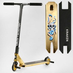Самокат трюковий KR-93091 Best Scooter (4) Kraken HIC-система, ПЕГИ, алюмінієвий диск та дека, АНОДОВАНИЙ, колеса PU 110 мм, ширина керма 58 см