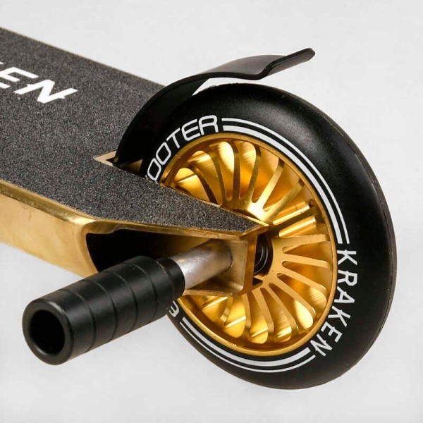 Самокат трюковий KR-93091 Best Scooter (4) Kraken HIC-система, ПЕГИ, алюмінієвий диск та дека, АНОДОВАНИЙ, колеса PU 110 мм, ширина керма 58 см