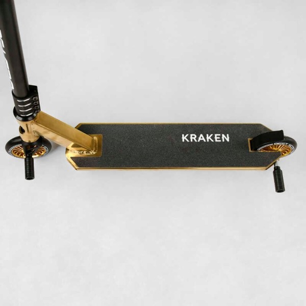 Самокат трюковий KR-93091 Best Scooter (4) Kraken HIC-система, ПЕГИ, алюмінієвий диск та дека, АНОДОВАНИЙ, колеса PU 110 мм, ширина керма 58 см